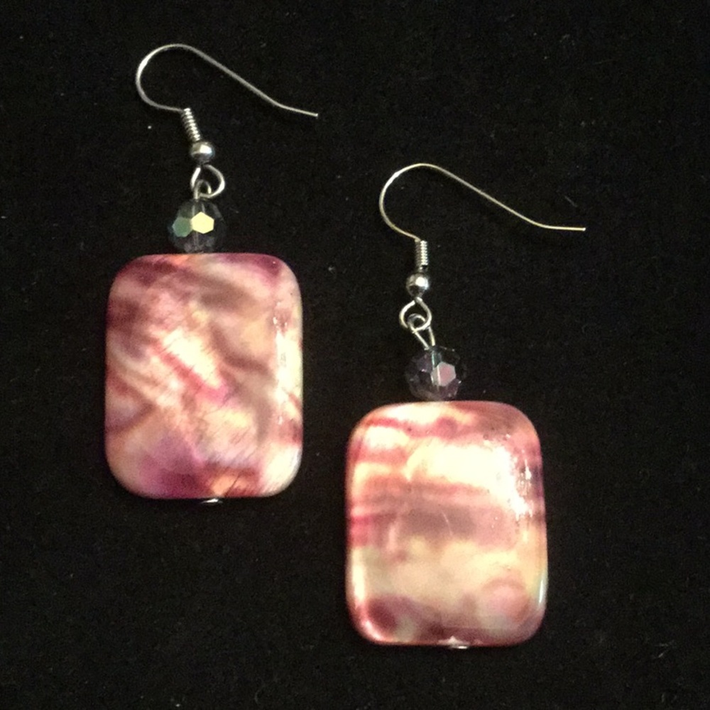 Lovely,  Unusual Abalone Earrings